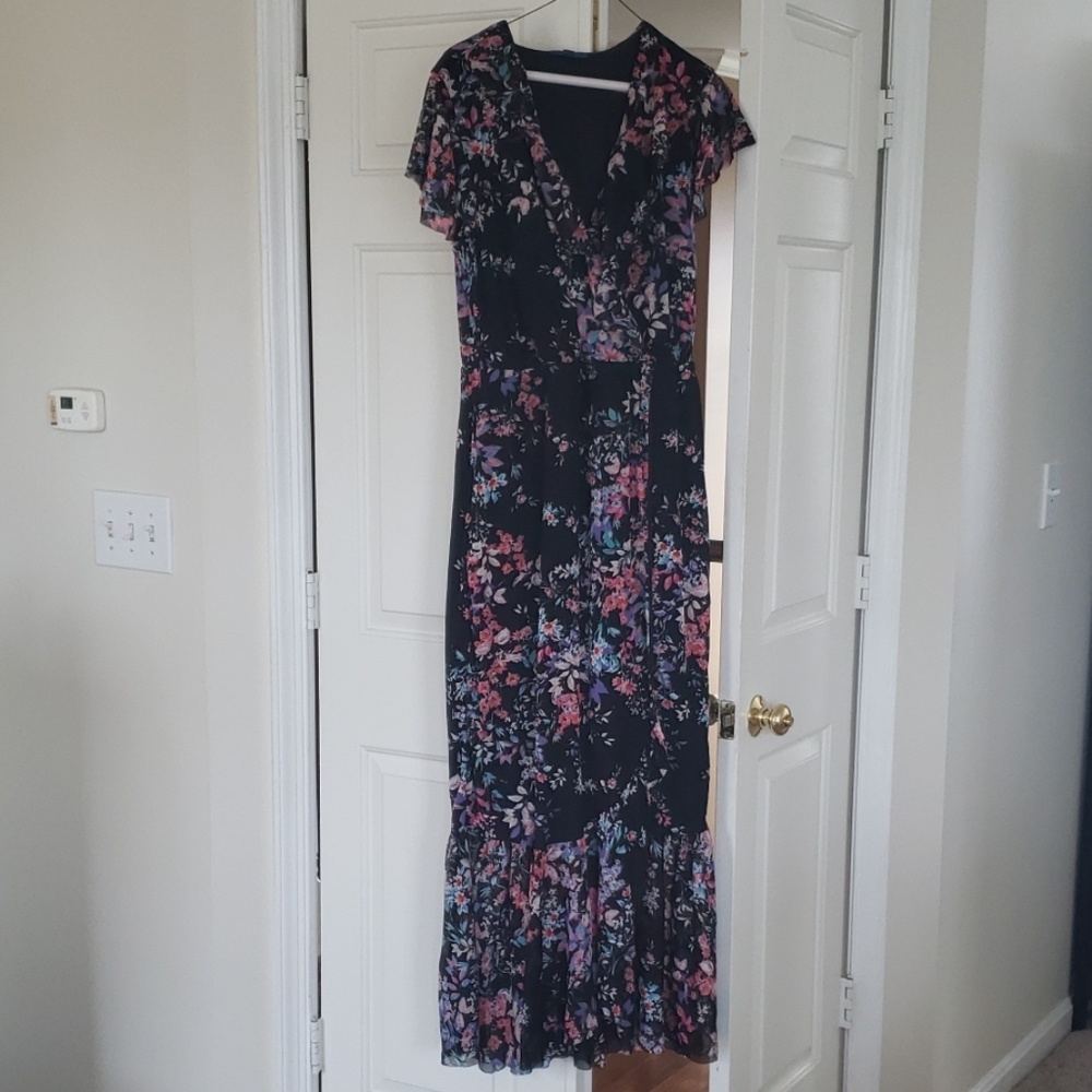 NWT APT 9 Black Floral Summer Dress